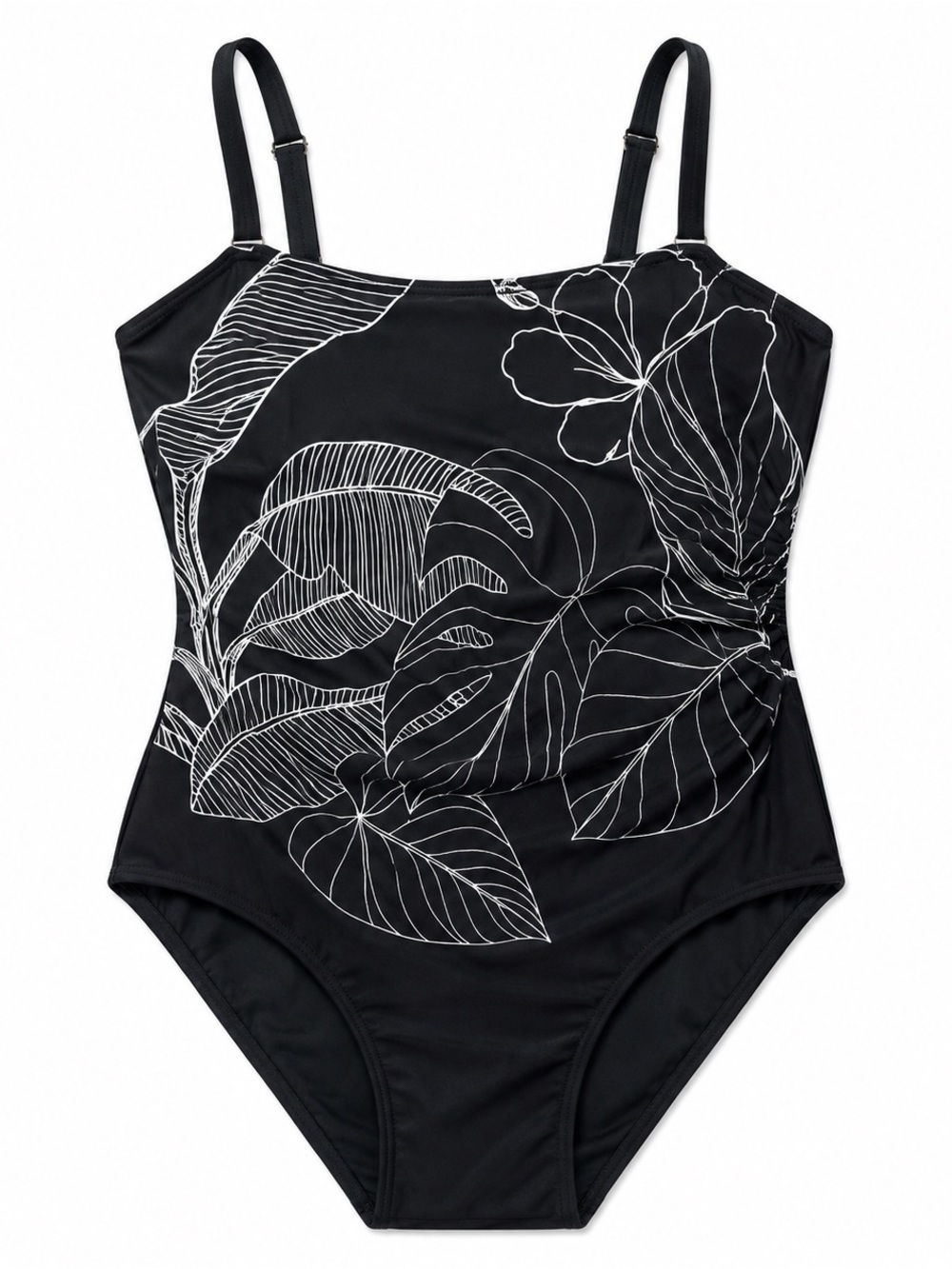 NWOT Susan Graver Black One Piece Swimsuit 18W Plus Size Resort Swim